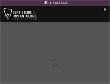 Tablet Screenshot of dentisteriedesrivieres.com